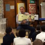 Rob reading to 4th grade class