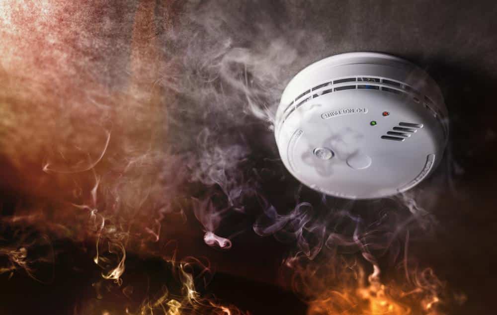 massachusetts-burn-injury-lawyers smoke detector during a house fire