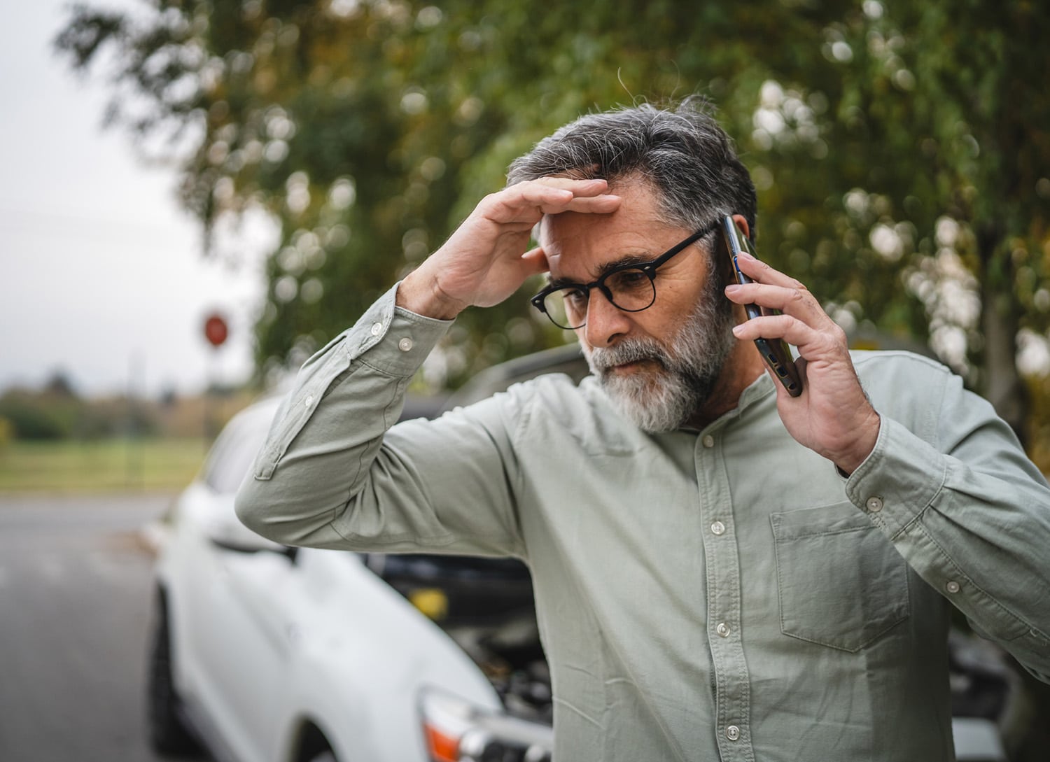 car accident lawyer millbury ma 3 front-end of vehicle after car accident in Worcester, MA